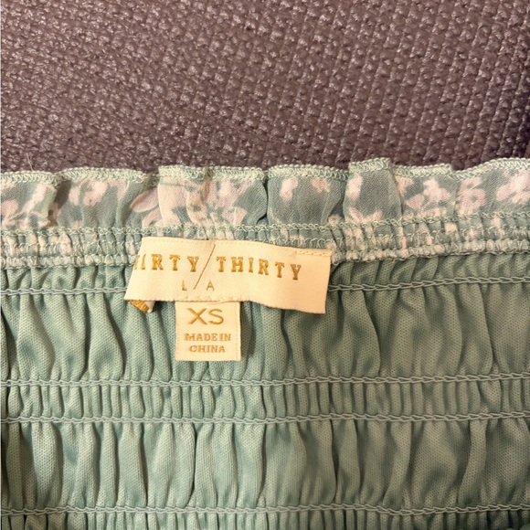 Floral Green Ruffle Dress - Picture 2 of 2